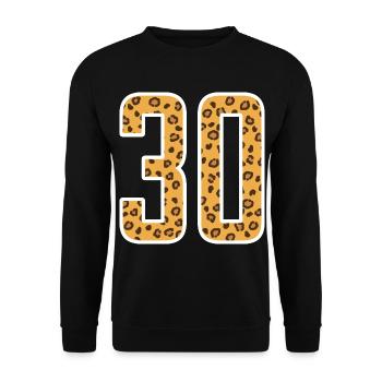 30 Number 30 years gift idea - Unisex Sweatshirt - black - Front - Alina (178cm) & Michal (187cm)