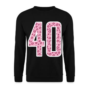 40 ans 40e anniversaire - Sweat-shirt Unisexe - noir - Devant - Alina (178cm) & Michal (187cm)