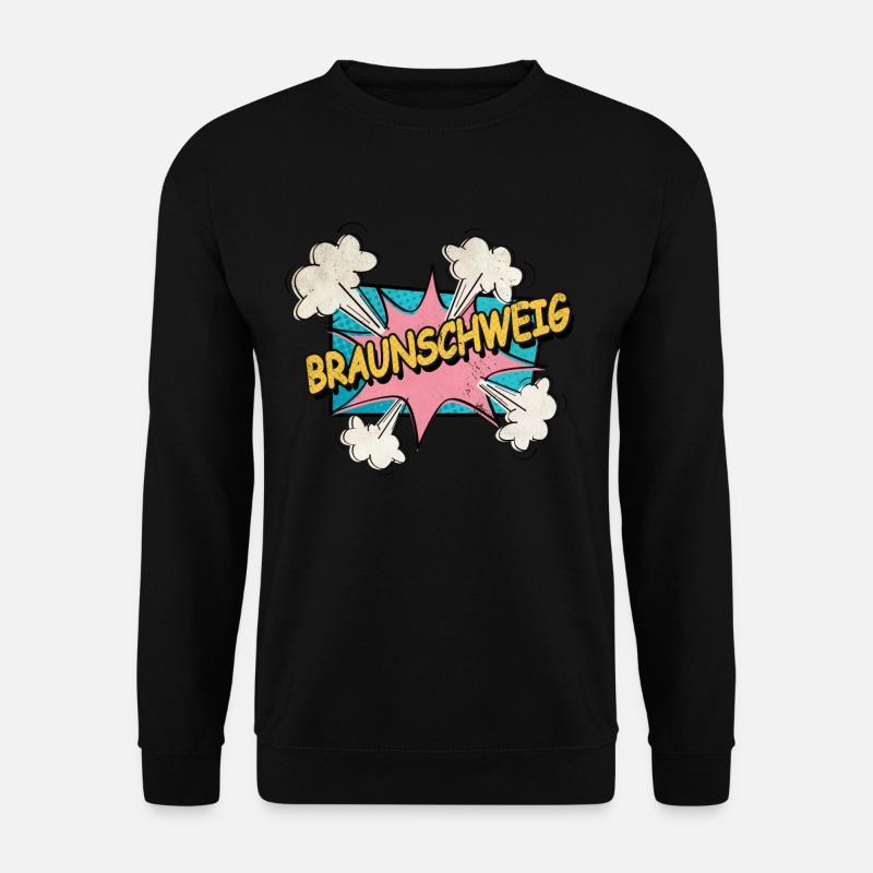Braunschweig Deutschland Schrift Pop Art Comic - Unisex Pullover - Schwarz