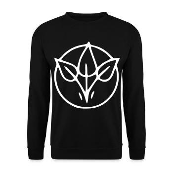 Plant drawing nature sketch white - Unisex Sweatshirt - black - Front - Alina (178cm) & Michal (187cm)