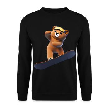 Snowboarding Bear - Sweat-shirt Unisexe - noir - Devant - Alina (178cm) & Michal (187cm)
