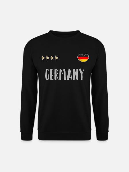 Deutschland Fußball Trikot Deutsche Flagge - Unisex Pullover - Schwarz