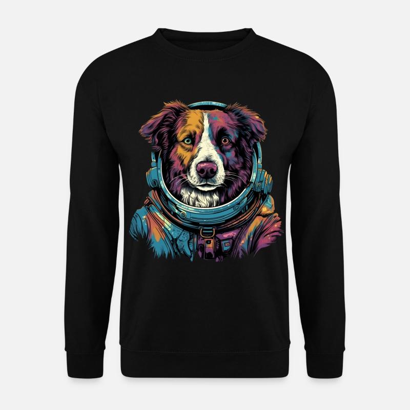 Australian Shepherd Astronaut - Unisex Sweatshirt - black