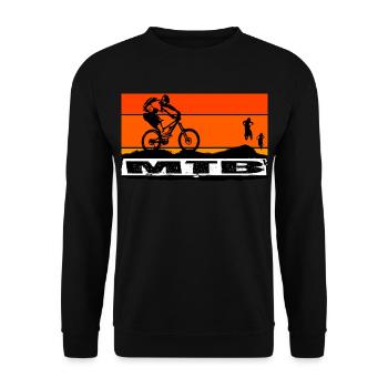 MTB Bike - Unisex Pullover - Schwarz - Vorne - Alina (178cm) & Michal (187cm)