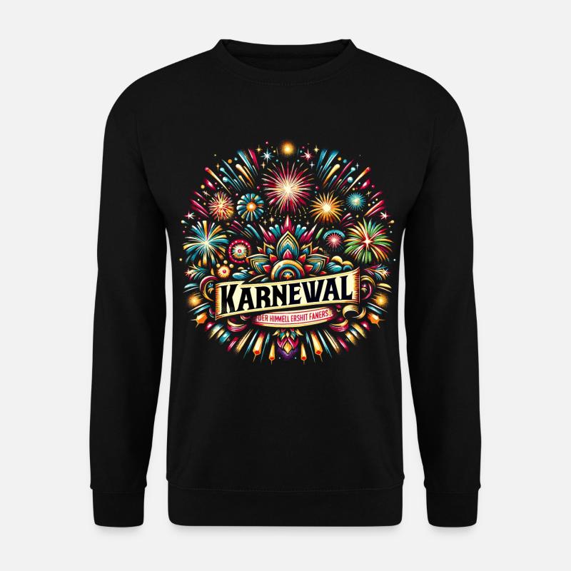 Karneval Feuerwerk Silvester - Unisex Pullover - Schwarz
