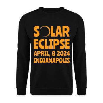 Solar Eclipse 2024 Indianapolis Indiana - Unisex Sweatshirt - black - Front - Alina (178cm) & Michal (187cm)