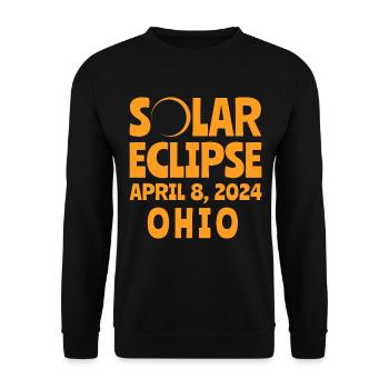 Sonnenfinsternis 2024 Ohio - Unisex Pullover - Schwarz - Vorne - Alina (178cm) & Michal (187cm)
