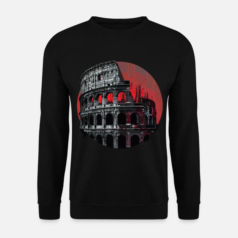 Kolosseum Rom Italien Stadt Skyline Kunst - Unisex Pullover - Schwarz