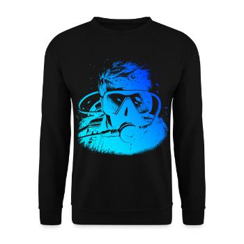 Plongeur Plongeur Plongée Libre Plongée Homme Plongée sous-marine - Sweat-shirt Unisexe - noir - Devant - Alina (178cm) & Michal (187cm)