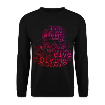 Scuba Diver Herren Scuba Tauchen Scuba Taucher - Unisex Pullover - Schwarz - Vorne - Alina (178cm) & Michal (187cm)
