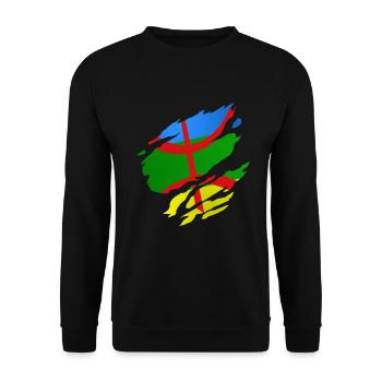 Amazigh flag - Sweat-shirt Unisexe - noir - Devant - Alina (178cm) & Michal (187cm)