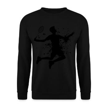 Men's Squash Women's Badminton Player - Unisex Sweatshirt - black - Front - Alina (178cm) & Michal (187cm)