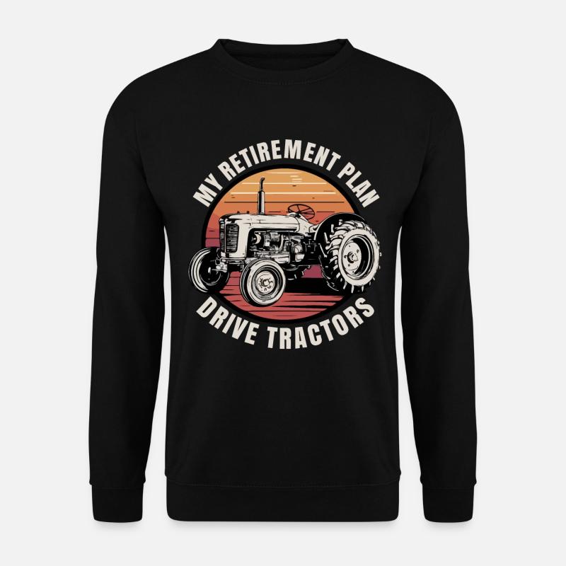 Mein Rentenplan Traktor fahren - Unisex Pullover - Schwarz