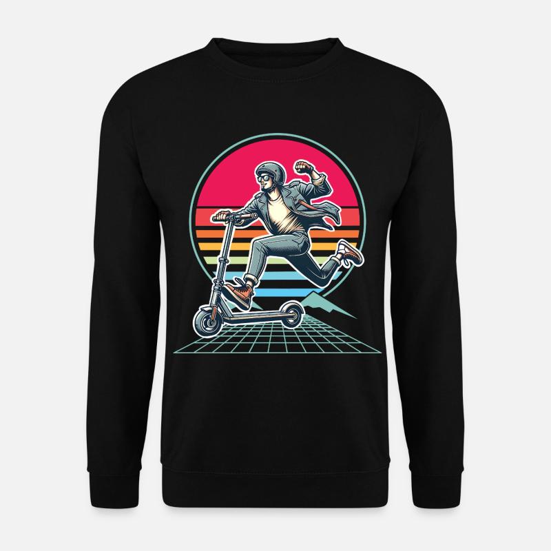 E-Scooter E-Roller Scooter - Unisex Pullover - Schwarz