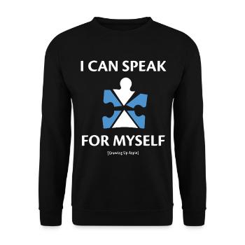 Autism I Can Speak For Myself - Unisex Sweatshirt - black - Front - Alina (178cm) & Michal (187cm)