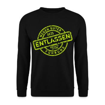 ABSCHLUSS 2025 - ABSCHLUSSKLASSE ABSCHLUSSPRÜFUNG - Unisex Pullover - Schwarz - Vorne - Alina (178cm) & Michal (187cm)