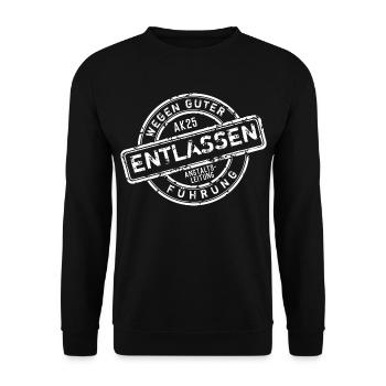 ABSCHLUSS 2025 - ABSCHLUSSKLASSE ABSCHLUSSPRÜFUNG - Unisex Pullover - Schwarz - Vorne - Alina (178cm) & Michal (187cm)