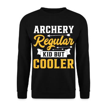 Tir à l’arc : un enfant comme un enfant ordinaire, mais plus cool - Sweat-shirt Unisexe - noir - Devant - Alina (178cm) & Michal (187cm)