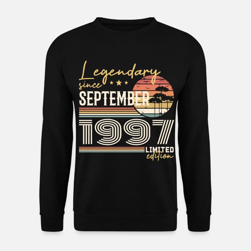 September 1997 Geboren im September 1997 September 1997 - Unisex Pullover - Schwarz