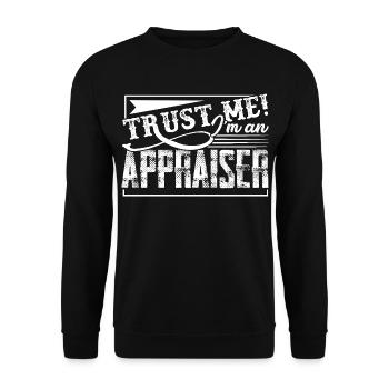 Appraiser Trust Me I am An Appraiser - Unisex Sweatshirt - black - Front - Alina (178cm) & Michal (187cm)