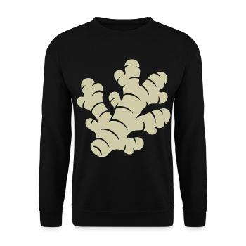 Ginger Design – Fresh & Healthy - Unisex Sweatshirt - black - Front - Alina (178cm) & Michal (187cm)