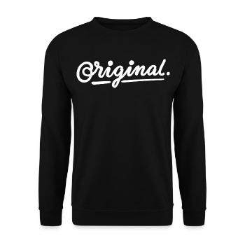 original - Unisex Sweatshirt - black - Front - Alina (178cm) & Michal (187cm)