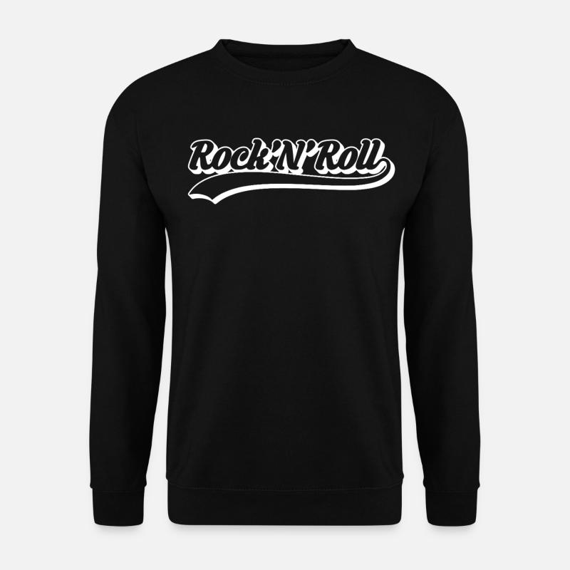 Rock 'N' Roll Retro Script - Unisex Sweatshirt - black