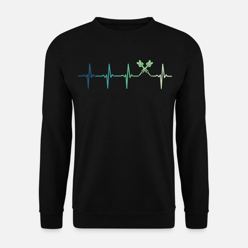 Darts Herzschlag Darts - Unisex Pullover - Schwarz