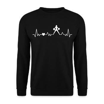 Cheerleader Heartbeat Cheerleading Squad - Unisex Sweatshirt - black - Front - Alina (178cm) & Michal (187cm)