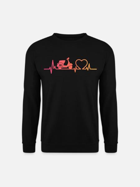 Sunset Motor Heartbeat Roller - Unisex Pullover - Schwarz