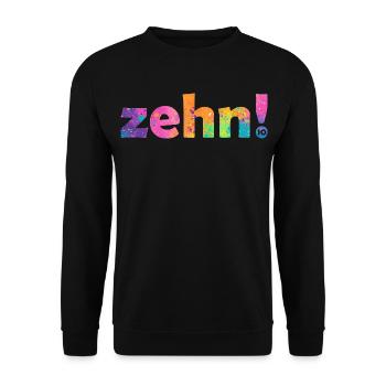 ZEHN 10 JAHRE 10. GEBURTSTAG - Unisex Pullover - Schwarz - Vorne - Alina (178cm) & Michal (187cm)