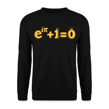 Euler Pineapple Mathematik-Identität - Unisex Pullover - Schwarz - Vorne - Alina (178cm) & Michal (187cm)