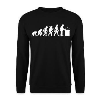 Imker Evolution Für Bienenzüchter Und Imkerei - Unisex Pullover - Schwarz - Vorne - Alina (178cm) & Michal (187cm)