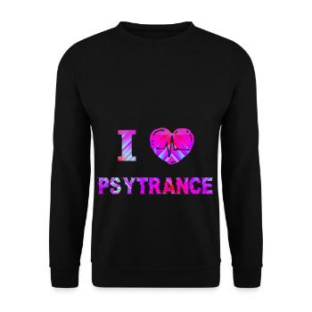 Psytrance Goa Trance - Sweat-shirt Unisexe - noir - Devant - Alina (178cm) & Michal (187cm)