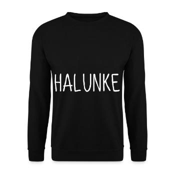 Halunke - Unisex Pullover - Schwarz - Vorne - Alina (178cm) & Michal (187cm)