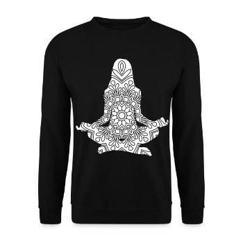 Yoga Gift Gift Idea - Unisex Sweatshirt - black - Front - Alina (178cm) & Michal (187cm)