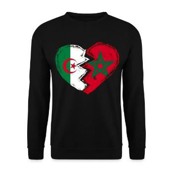 Morocco Algeria - Unisex Sweatshirt - black - Front - Alina (178cm) & Michal (187cm)