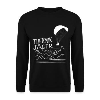 Gleitschirmfliegen Paragliding Geschenk - Unisex Pullover - Schwarz - Vorne - Alina (178cm) & Michal (187cm)
