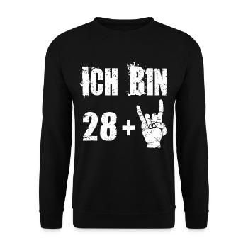 30e anniversaire 30 ans de fourchette de vœux en métal - Sweat-shirt Unisexe - noir - Devant - Alina (178cm) & Michal (187cm)