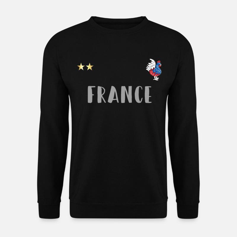 Frankreich Fußball Trikot mit Gallischem Hahn - Unisex Pullover - Schwarz