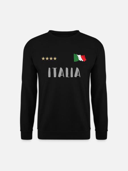 Italien Fußball Fan Trikot Flagge - Unisex Pullover - Schwarz