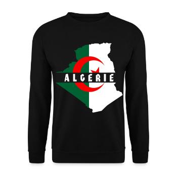 Algeria - Unisex Sweatshirt - black - Front - Alina (178cm) & Michal (187cm)