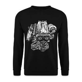 If one day the speed kills me.. / Paul Walker JDM - Unisex Pullover - Schwarz - Vorne - Alina (178cm) & Michal (187cm)