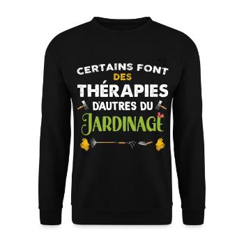 Jardinage, jardinier humour - Sweat-shirt Unisexe - noir - Devant - Alina (178cm) & Michal (187cm)