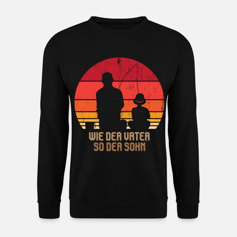 Angeln Angler Wie der Vater so der Sohn - Unisex Pullover - Schwarz