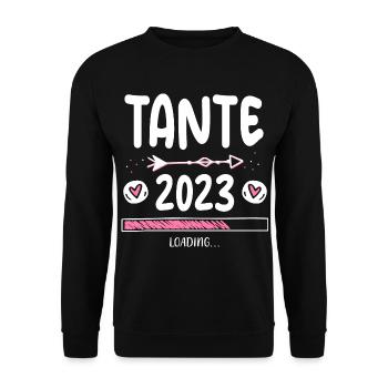 Tante 2023 Loading - Unisex Pullover - Schwarz - Vorne - Alina (178cm) & Michal (187cm)