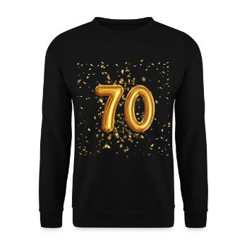 70 ans de conception de ballons - Sweat-shirt Unisexe - noir - Devant - Alina (178cm) & Michal (187cm)