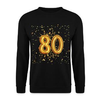 80 ans de conception de ballons - Sweat-shirt Unisexe - noir - Devant - Alina (178cm) & Michal (187cm)