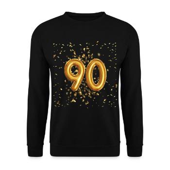 90 ans de conception de ballons - Sweat-shirt Unisexe - noir - Devant - Alina (178cm) & Michal (187cm)
