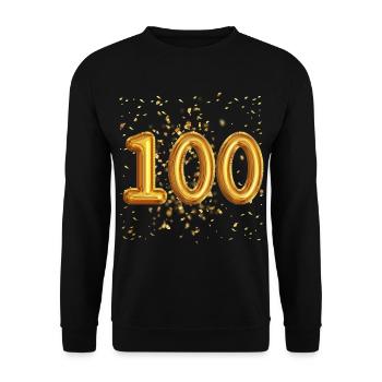 100 ans de conception de ballons - Sweat-shirt Unisexe - noir - Devant - Alina (178cm) & Michal (187cm)